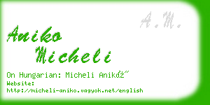 aniko micheli business card